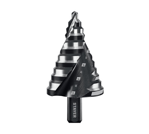STAYER Pro-Max 6-52мм, 12 ступеней, винтовая спираль, сверло ступенчатое (29661-6-52-12) купить в Сочи STAYER Pro-Max 6-52мм, 12 ступеней, винтовая спираль, сверло ступенчатое (29661-6-52-12) купить в Сочи