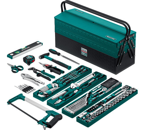 KRAFTOOL GRAND-152, 152 предм., (1/2″+1/4″), Универсальный набор инструмента (27978-H152) купить  в Сочи