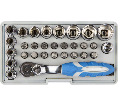 ЗУБР 31 шт, набор: трещотка, биты и торцовые головки (26054-H31) купить  в Сочи