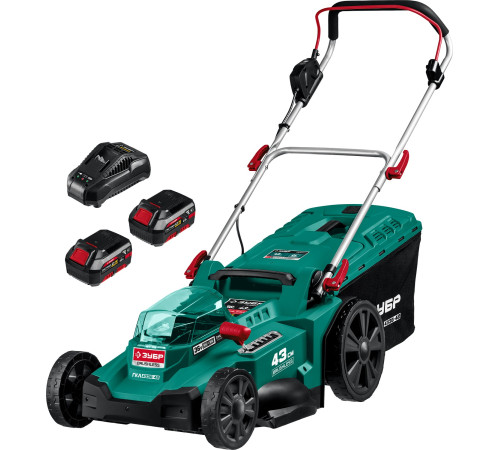 ЗУБР С1-18, 36 В, 43 см, 2х18 В АКБ (4 А·ч), бесщеточная газонокосилка (ГКЛ-4336-42) купить  в Сочи