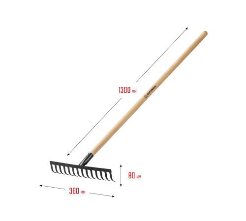 GRINDA GT-14 WOOD, 360 х 80 х 1300 мм, 14 прямых зубцов, углерод. сталь, антикор. покрытие, черенок дерев. высш. сорт, садовые грабли (39583-14) купить в Сочи GRINDA GT-14 WOOD, 360 х 80 х 1300 мм, 14 прямых зубцов, углерод. сталь, антикор. покрытие, черенок дерев. высш. сорт, садовые грабли (39583-14) купить в Сочи