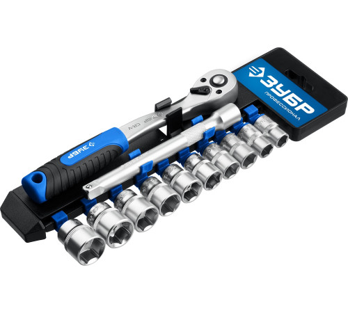 ЗУБР ТС-12Б, 12 предм., (3/8″), набор торцовых головок, Профессионал (27646-H12) купить  в Сочи