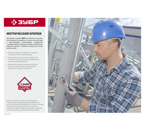 ЗУБР ГОСТ ISO 4032-2014, кл. пр. 6, M20, цинк, 1 шт, шестигранная гайка (303556-20) купить  в Сочи