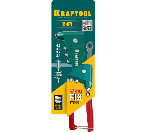 KRAFTOOL X-5F, 2.4 - 4.8 мм, удержание заклепки, литой заклепочник (31173) купить в Сочи KRAFTOOL X-5F, 2.4 - 4.8 мм, удержание заклепки, литой заклепочник (31173) купить в Сочи