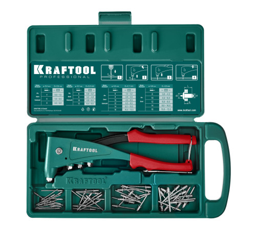 KRAFTOOL X-5F, 2.4 - 4.8 мм, удержание заклепки, литой заклепочник (31173) купить в Сочи KRAFTOOL X-5F, 2.4 - 4.8 мм, удержание заклепки, литой заклепочник (31173) купить в Сочи