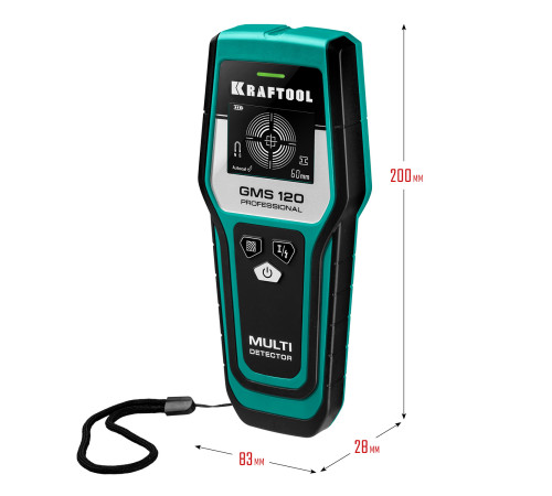 KRAFTOOL GMS-120, ЖК дисплей, универсальный детектор проводки (45298) купить в Сочи KRAFTOOL GMS-120, ЖК дисплей, универсальный детектор проводки (45298) купить в Сочи