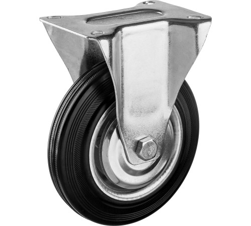 ЗУБР d 160 мм, г/п 145 кг, игольчатый подшипник, резина/металл, неповоротное колесо, Профессионал (30936-160-F) купить  в Сочи