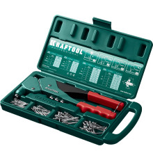 KRAFTOOL RX-7, 360°, 2.4 - 4.8 мм, литой поворотный заклепочник в кейсе (31176-H6)