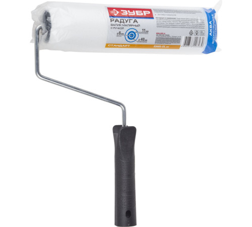 ЗУБР ПОРОЛОН, 44 х 240 мм, бюгель 6 мм, ворс 11 мм, для водорастворимых акриловых лаков и эмалей, малярный валик (03605-25) купить  в Сочи