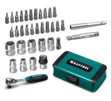 KRAFTOOL X-Drive 35, 35 предм., универсальный набор инструмента 1/4″ (27974)