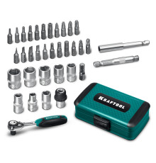 KRAFTOOL X-Drive 35, 35 предм., универсальный набор инструмента 1/4″ (27974)