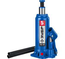ЗУБР 5 т, 215 - 415 мм, бутылочный гидравлический домкрат, Профессионал (43060-5)