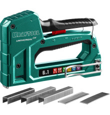 KRAFTOOL Universal-HD, 6-в-1: 53 (A/10/JT21) 23GA (6 - 14 мм)/140 (G/11/57) 20GA (8 - 14 мм)/13/53F/300/500, универсальный алюминиевый степлер (3188)