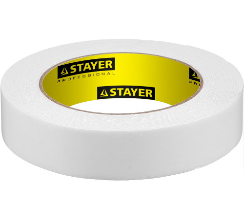 STAYER 25 мм, 5 м, белая, на вспененной основе, двухсторонняя клейкая лента, Professional (12231-25-05) купить в Сочи STAYER 25 мм, 5 м, белая, на вспененной основе, двухсторонняя клейкая лента, Professional (12231-25-05) купить в Сочи