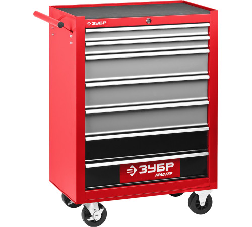 ЗУБР 680 х 330 х 880 мм, инструментальная тележка с 7 ящиками (38905-7) купить  в Сочи