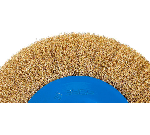 ЗУБР 200 мм, витая стальная латунированная проволока 0.3 мм, щетка дисковая для УШМ, Профессионал (35186-200) купить  в Сочи