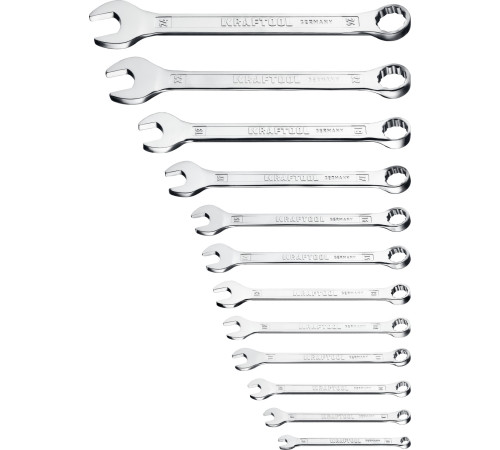 KRAFTOOL 12 шт, 6 - 24 мм, набор комбинированных гаечных ключей (27079-H12C) купить  в Сочи