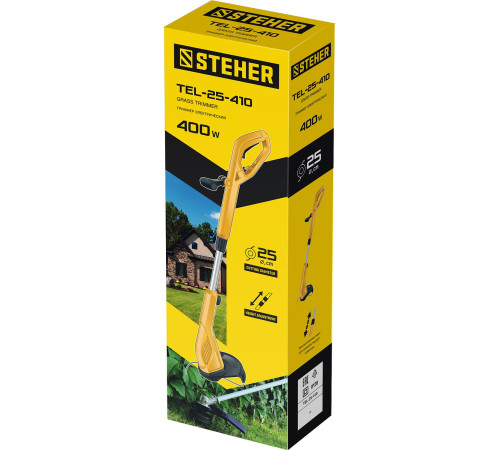 STEHER 400 Вт, ш/с 25 см, сетевой триммер (TEL-25-410) купить в Сочи STEHER 400 Вт, ш/с 25 см, сетевой триммер (TEL-25-410) купить в Сочи