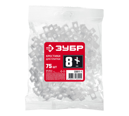 ЗУБР 8 мм, 75 шт, крестики для плитки (33811-8) купить  в Сочи