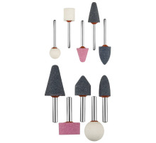 ЗУБР 10 предм., хвостовик d 3.2 мм, d 6мм, набор абразивных минишарошек-насадок (35998-H10)