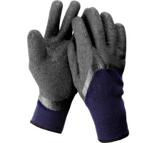 ЗУБР СИБИРЬ, S-M, двухслойные акриловые перчатки, вспененное латексное покрытие, полный облив, утеплённые, Профессионал (11466-S)