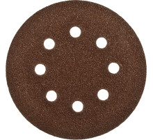 Круг шлифовальный ЗУБР ″СТАНДАРТ″ из абразивной бумаги на велкро основе, 8 отв., Р60, 125мм, 5шт