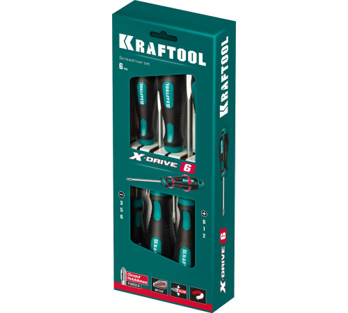 KRAFTOOL Х-Drive-6, 6 шт, набор отверток (250081-H6) купить  в Сочи