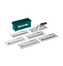 KRAFTOOL 280х115 мм, набор нержавеющих гребенок (6шт) со сменной 2к ручкой, в пластиковом кейсе (33268-H6)