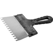 ЗУБР 200 мм, зуб 8 х 8 мм, пластиковая ручка, нержавеющий фасадный шпатель (10078-20-08)