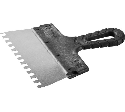 ЗУБР 200 мм, зуб 8 х 8 мм, пластиковая ручка, нержавеющий фасадный шпатель (10078-20-08) купить  в Сочи