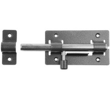 ЗД-01, для дверей, 64 х 115 мм, засов 14 мм, цвет серебро, накладная задвижка (37772-1)