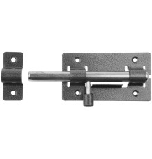 ЗД-01, для дверей, 64 х 115 мм, засов 14 мм, цвет серебро, накладная задвижка (37772-1)