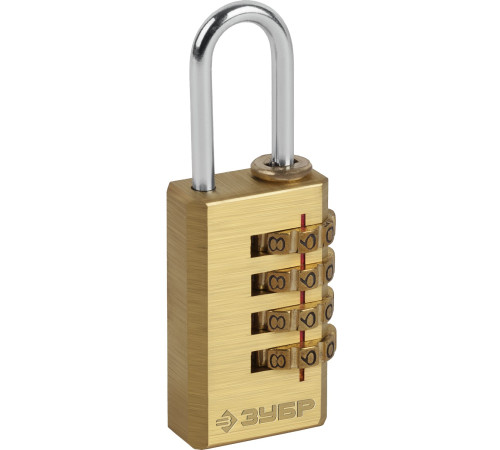 ЗУБР кодовый, 35 х 21 х 10 мм, 4 диска, мини, навесной замок, Профессионал (37118-2) купить  в Сочи