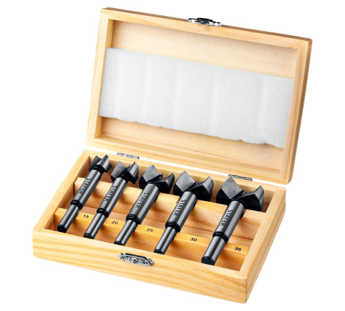 STAYER Forstner, 5 шт: 15-20-25-30-35 мм, набор сверл Форстнера по дереву, ДСП (29985-H5) купить  в Сочи