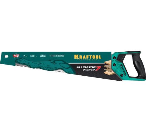KRAFTOOL Alligator Universal 7, 550 мм, 7 TPI, 3D зуб, универсальная ножовка (15004-55) купить в Сочи KRAFTOOL Alligator Universal 7, 550 мм, 7 TPI, 3D зуб, универсальная ножовка (15004-55) купить в Сочи