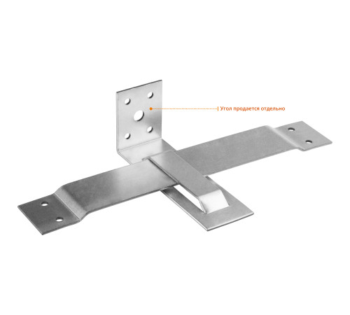 ЗУБР СОС-2.0, 40 x 250 (190) x 2 мм, пластина, скользящая опора для стропил (310166-190) купить  в Сочи