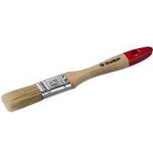ЗУБР УНИВЕРСАЛ, 25 мм, 1″, светлая натуральная щетина, деревянная ручка, все виды ЛКМ, плоская кисть (4-01003-025)