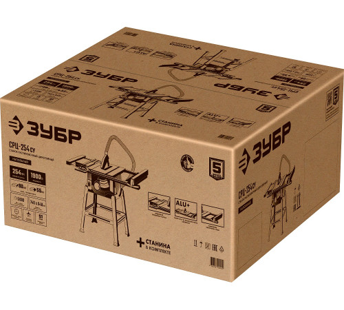 ЗУБР d 254 мм, 1900 Вт, распиловочный станок с удлинителем (СРЦ-254су) купить  в Сочи