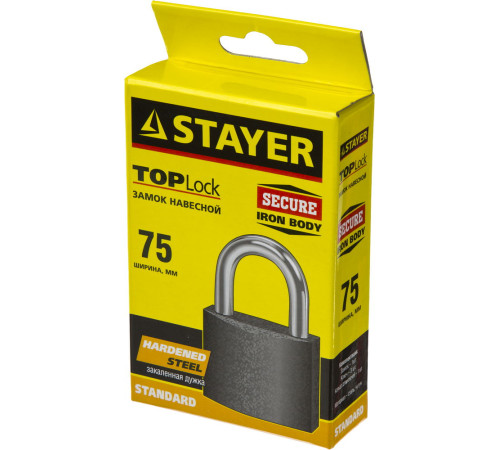 STAYER 75 мм, навесной замок (37160-75) купить в Сочи STAYER 75 мм, навесной замок (37160-75) купить в Сочи