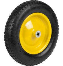 GRINDA WP-16, 3.25″ х 360 мм, для тачек (арт. 422396, 422399), стальной диск, подшипник - 16 мм, пневматическое колесо (422405)
