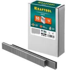 KRAFTOOL тип 18GA (55/90/C) 15 мм, 5000 шт, скобы для степлера (31789-15)
