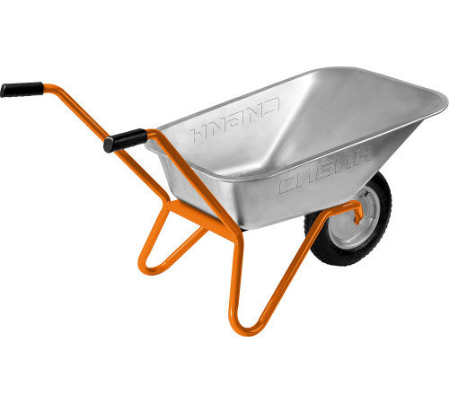 СИБИН СТ-11, 65 л, 90 кг, одноколесная, пневматические колеса, садовая тачка (39908) купить  в Сочи СИБИН СТ-11, 65 л, 90 кг, одноколесная, пневматические колеса, садовая тачка (39908) купить  в Сочи