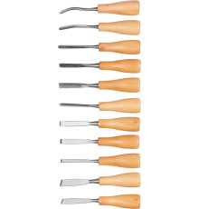 DEXX Мини, 11 предм., набор фигурных стамесок-резцов по дереву(1834-H11)