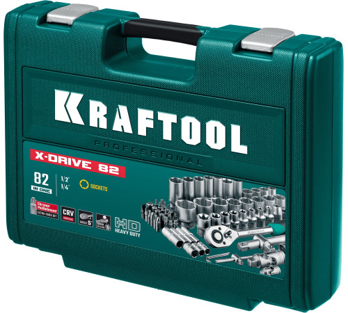 KRAFTOOL X-Drive 82, 82 предм., (1/2″+1/4″), универсальный набор инструмента (27887-H82) купить в Сочи KRAFTOOL X-Drive 82, 82 предм., (1/2″+1/4″), универсальный набор инструмента (27887-H82) купить в Сочи