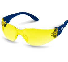 ЗУБР БАРЬЕР, открытого типа, жёлтые, облегчённые, стекло устойчивое к царапинам и запотеванию, защитные очки, Профессионал (110488)