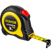 STAYER Leader, 3 м х 16 мм, рулетка с автостопом, Professional (3402-3)