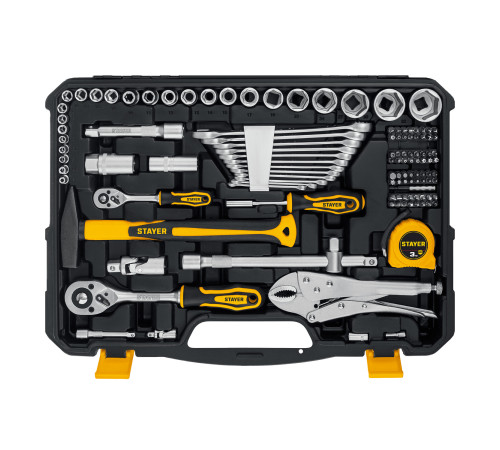 STAYER UNIVERSAL 150, 150 предм., (1/2″+ 1/4″), универсальный набор инструмента, Professional (27710-H150) купить в Сочи STAYER UNIVERSAL 150, 150 предм., (1/2″+ 1/4″), универсальный набор инструмента, Professional (27710-H150) купить в Сочи