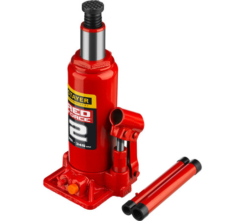 STAYER RED FORCE, 2 т, 181 - 345 мм, бутылочный гидравлический домкрат, Professional (43160-2) купить  в Сочи