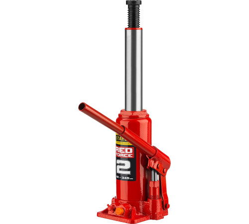 STAYER RED FORCE, 2 т, 181 - 345 мм, бутылочный гидравлический домкрат, Professional (43160-2) купить  в Сочи