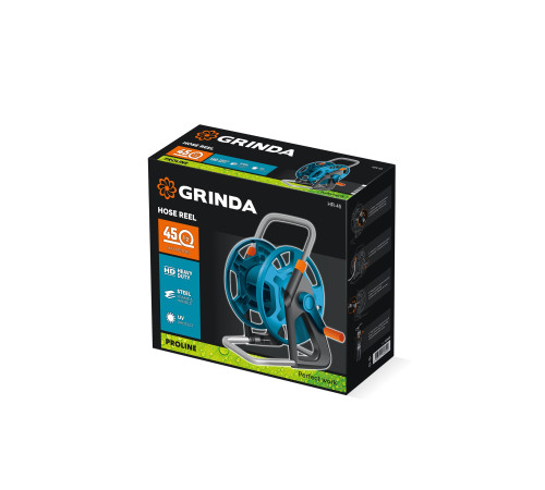 GRINDA HR-45, для шлангов 45м x 1/2″ и 20м х 3/4″, стальные опоры, пластиковый барабан, катушка для шлангов, ProLine (428450) купить  в Сочи GRINDA HR-45, для шлангов 45м x 1/2″ и 20м х 3/4″, стальные опоры, пластиковый барабан, катушка для шлангов, ProLine (428450) купить  в Сочи